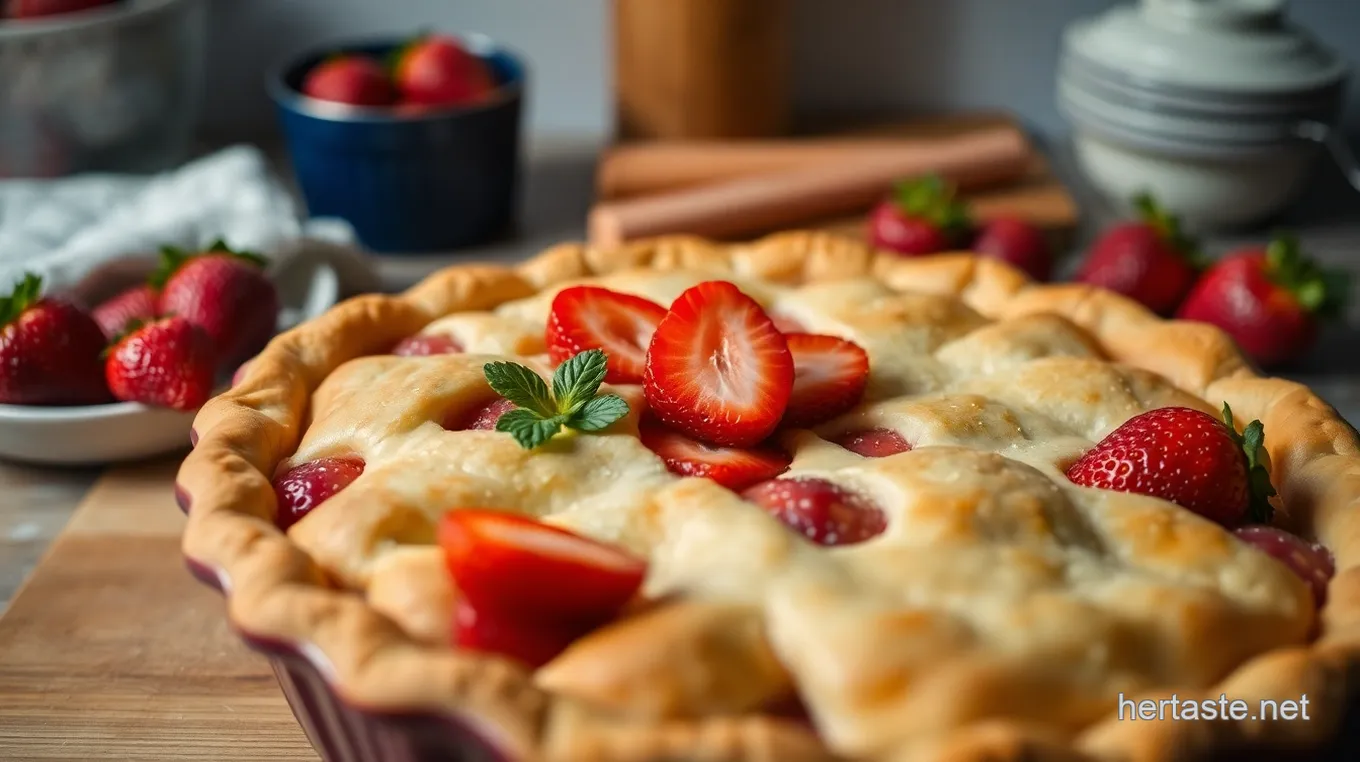 Classic Strawberry Rhubarb Pie Recipe: A Summer Must-Try Classic Strawberry Rhubarb Pie with Flaky Crust
