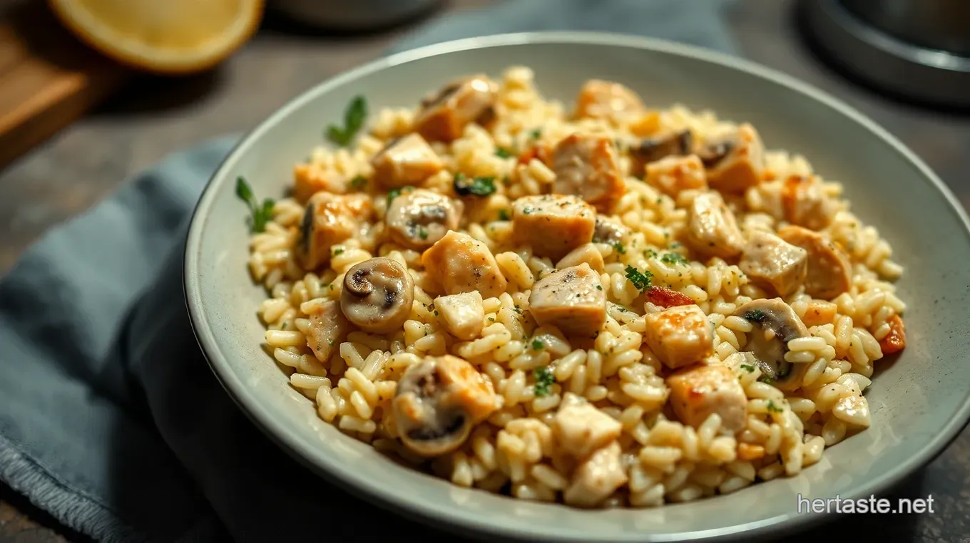 Comforting Chicken Cream of Mushroom Rice: A Family Favourite Creamy Chicken and Mushroom Rice: A Comforting Delight