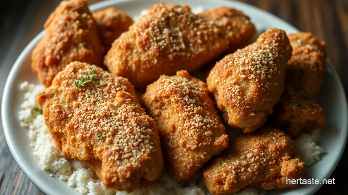 Crispy Almond Flour Fried Chicken: A Low-Carb Family Favorite Crispy Almond Flour Fried Chicken: A Low-Carb Delight