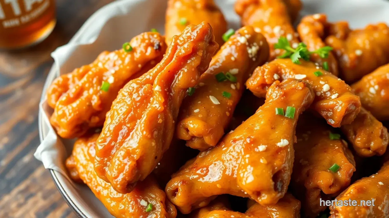 Crispy Honey Garlic Chicken Wings