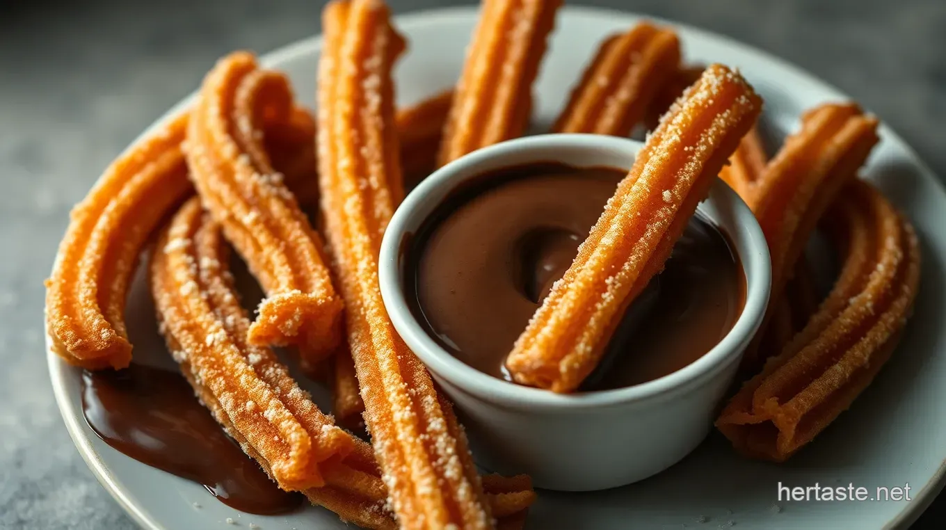 Perfectly Crispy Churros with Chocolate Dipping Sauce Recipe Perfectly Crispy Churros with Chocolate Dipping Sauce