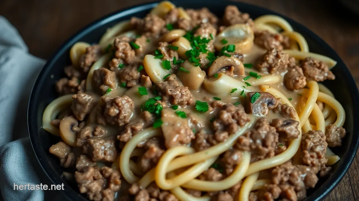 Quick & Creamy Ground Beef Stroganoff: The Perfect Weeknight Dish Quick and Creamy Ground Beef Stroganoff