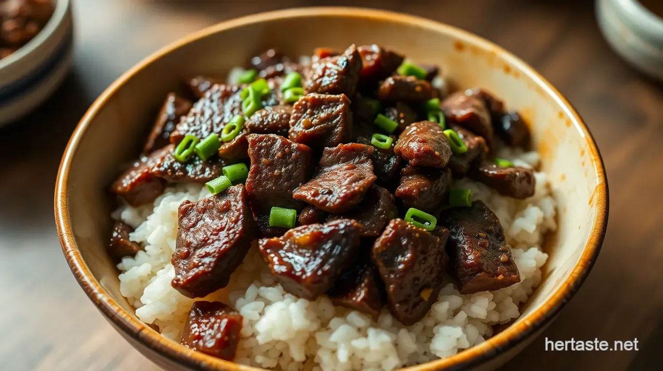 Comforting Beef on Rice Recipes: My Savory Beef and Rice Bowl Savory Beef and Rice Bowl: A Taste of Comfort