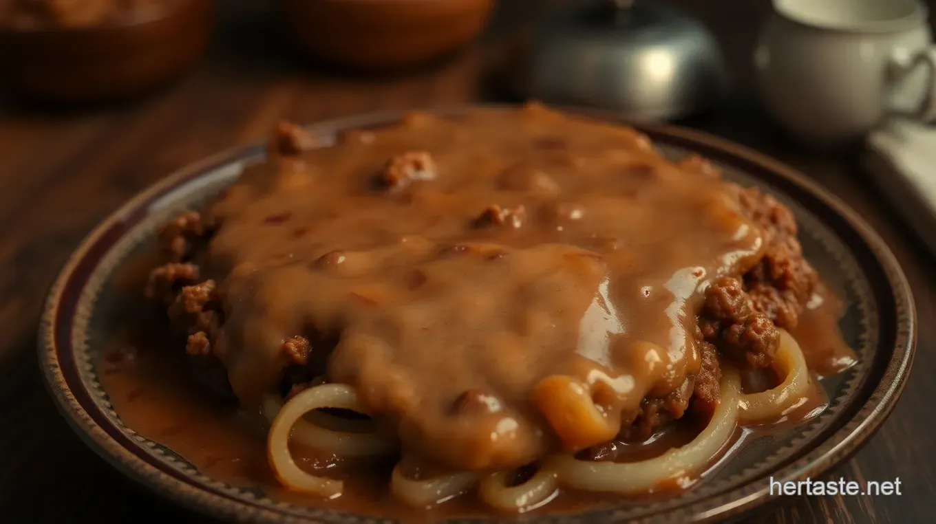 My Savory Hamburger Steak with Gravy: A Family Favorite Comfort Dish Savory Hamburger Steak with Rich Gravy