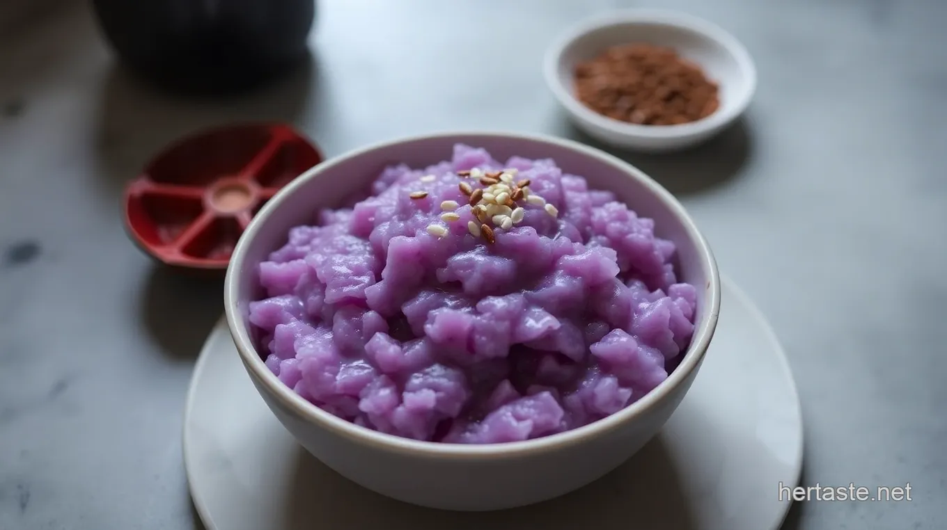 Xoi Ube: Vietnamese Purple Sticky Rice with Ube