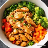 Air Fryer Fiesta Chicken Veggies Quick Power Bowl Recipe