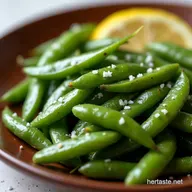 10Minute Crispy Air Fryer Sugar Snap Peas with Lemon
