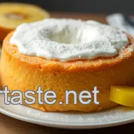 Light & Fluffy Bake Light Angel Food Cake with Sweet Pineapple Topping