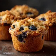 Banana Blueberry Muffins Moist BakeryStyle Streusel Muffins