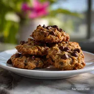 3 Ingredient Banana Oatmeal Cookie with Chocolate Chips