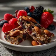 Gluten Free Berry Almond Protein Bars: 15-Minute No Bake