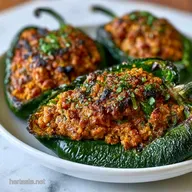 Bobby Flay Stuffed Poblanos for 4
