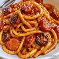 Bucatini Chicken Sausage in 25 Minutes