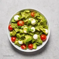 Caprese Avocado Salad Recipe Mozzarella Pesto Toma