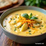 Cheddar Garlic Herb Potato Soup Hug in a Bowl