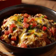 Cheesy Chicken Enchilada Bake Recipe Fiesta in a Dish