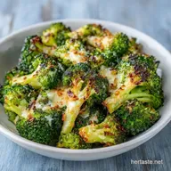 Cheesy Garlic Roasted Broccoli: Crispy