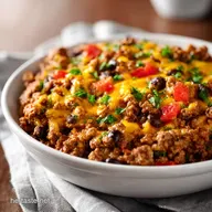 Cheesy Mexican Ground Beef Casserole in 50 Minutes