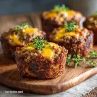 Cheesy Meat Loaf Minis: Easy, 300 Calorie Meatloaf Muffins Recipe