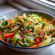 Chinese Salad Recipe with Sesame Dressing in 15 Minutes