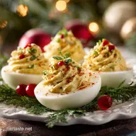Christmas Tree Deviled Eggs: Get the Perfect Piped Festive Platter
