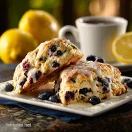 Lemon Blueberry Scones: Flaky, Buttermilk Recipe