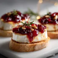 Holiday Party Appetizer with Cranberry and Brie in 30 Min
