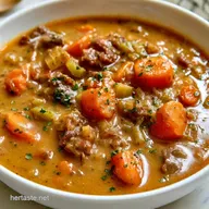 Creamy Beef and Vegetable Soup One-Pot