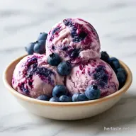 Blueberry Ice Cream for 12 Servings