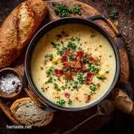 Creamy CheddarPotato Soup with Bacon: The Best Dutch Oven Comfort Classic