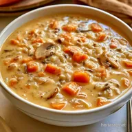 Creamy Vegetarian Wild Rice Soup: Rich