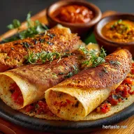 Authentic Mysore Masala Dosa with Fiery Spicy Chutney
