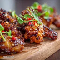 Chicken wing recipes Extra Crispy Sticky Ginger Wings Air FryerOven