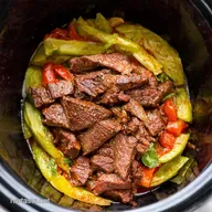 Easy CrockPot Steak Fajita Recipe Fiesta in Your Slow Cooker