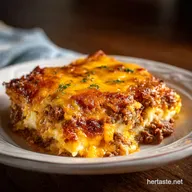 Easy Cowboy Casserole Recipe for 8 Servings