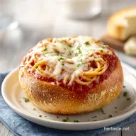Easy Spaghetti Garlic Bread Bowls