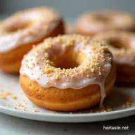 Light Fluffy Sourdough Donuts with Tangy Vanilla Glaze