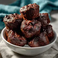 Fudgy Protein Brownie Bites Made With Greek Yogurt & Less Sugar