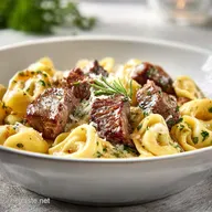 Garlic Steak Tortellini for 4 Servings