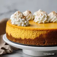 Pumpkin Cheesecake with Gingersnap Crust for 12 Servings