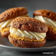 Pumpkin Cheesecake Whoopie Pies Soft Spiced Shells Tangy Cream Cheese Filling