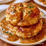 Ground Beef Gravy and Biscuits in 40 Min