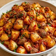 Crispy Ground Beef Potato Skillet