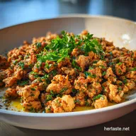 Recipe with Ground Chicken and Garlic in 22 Minutes | Pan-Seared Herbs
