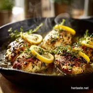 Healthy Chicken Recipes: Pan-Seared Lemon Oregano Skillet Dinner