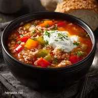 Stuffed Pepper Soup The Easy OnePot Recipe Ready in 65 Mins