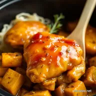 Honey Garlic chicken thigh crock pot recipes: Easiest dinner!