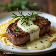 Juicy Steak with Silky RosemaryGarlic Cream Sauce Restaurant Quality