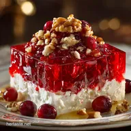 Cranberry Jello Salad with Cream Cheese Topping (The Layered Classic)