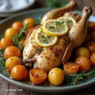 Juicy Lemon Herb Roasted Chicken with Homemade Greek Seasoning